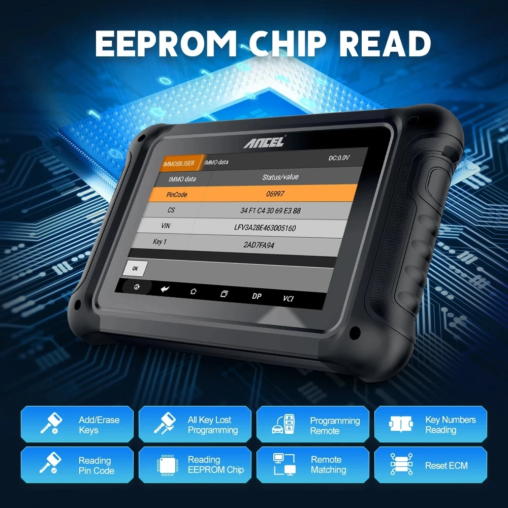 ANCEL DP500 Car Key Programmer Immobilizer Cluster Calibriation Reset EEPROM Chip Read Professional OBD2 Auto Diagnostic Tools | Автомобили