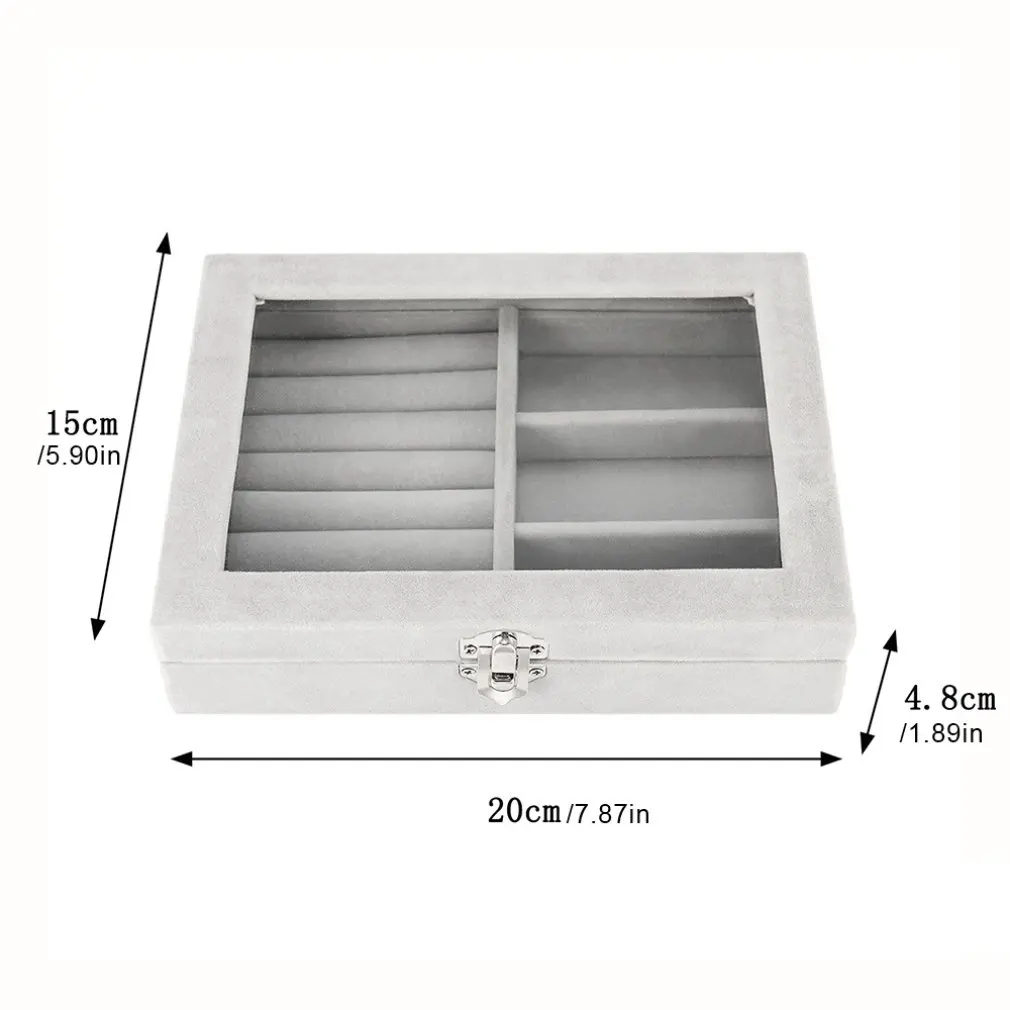 Многофункциональная бархатная коробка для хранения ювелирных изделий два в