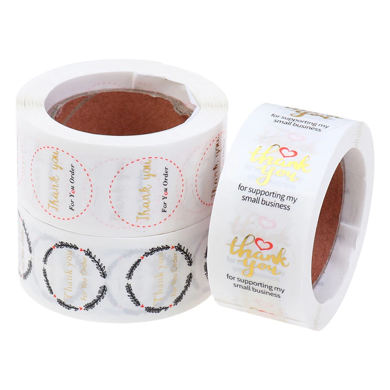 Круглая наклейка Спасибо за вас s этикетки для печати маленького магазина ручной