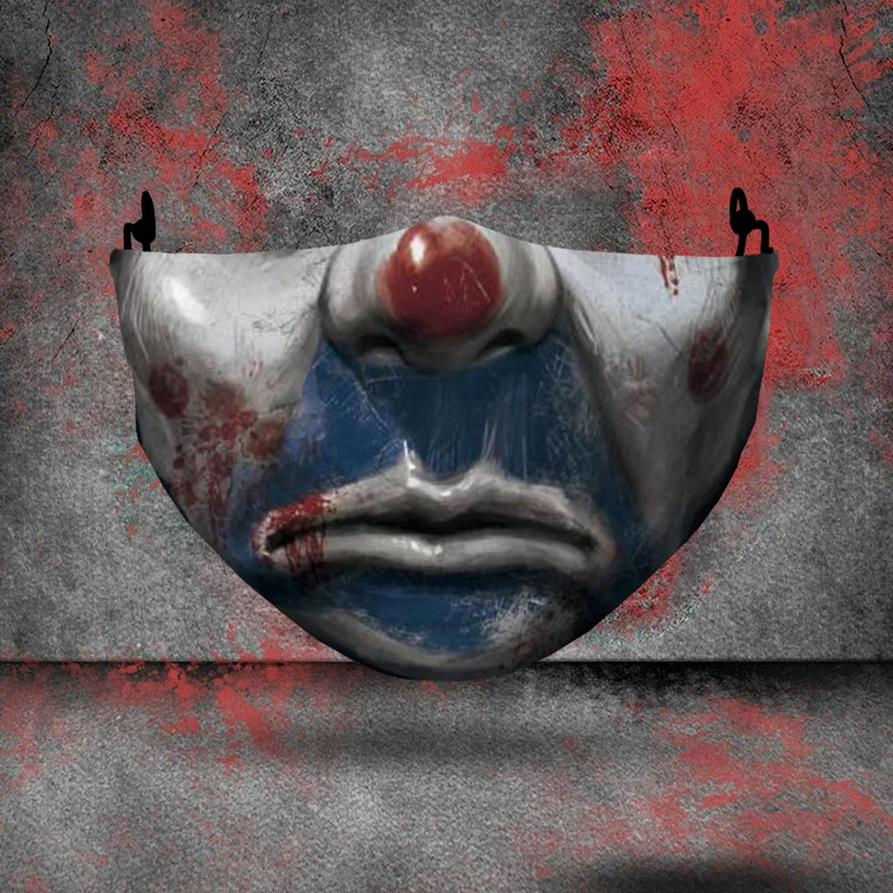 Забавные Джокер маски 3D Модный с принтом череп для взрослых Чехлы рот косплей на