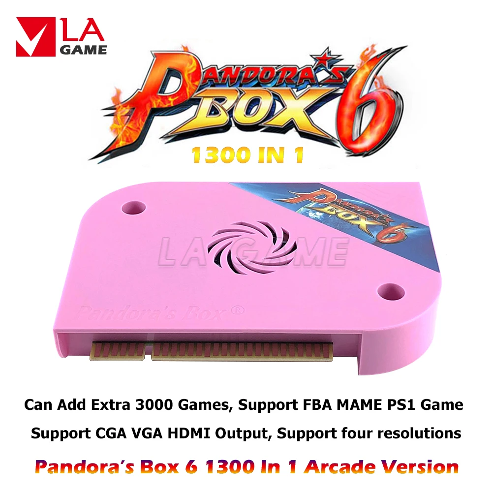 Ящик Пандоры 6 1300 игр в 1 Аркада Jamma доска коробка Pacman Pandora 5s 6s 7 игровая печатная