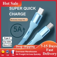 5a type c micro usb cable quick charger cables smart phone data sync fast charging cord for ios iphone android phone accessories