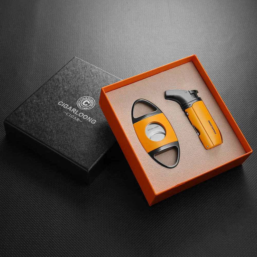 

Металлическая зажигалка для сигар, в подарочной коробке