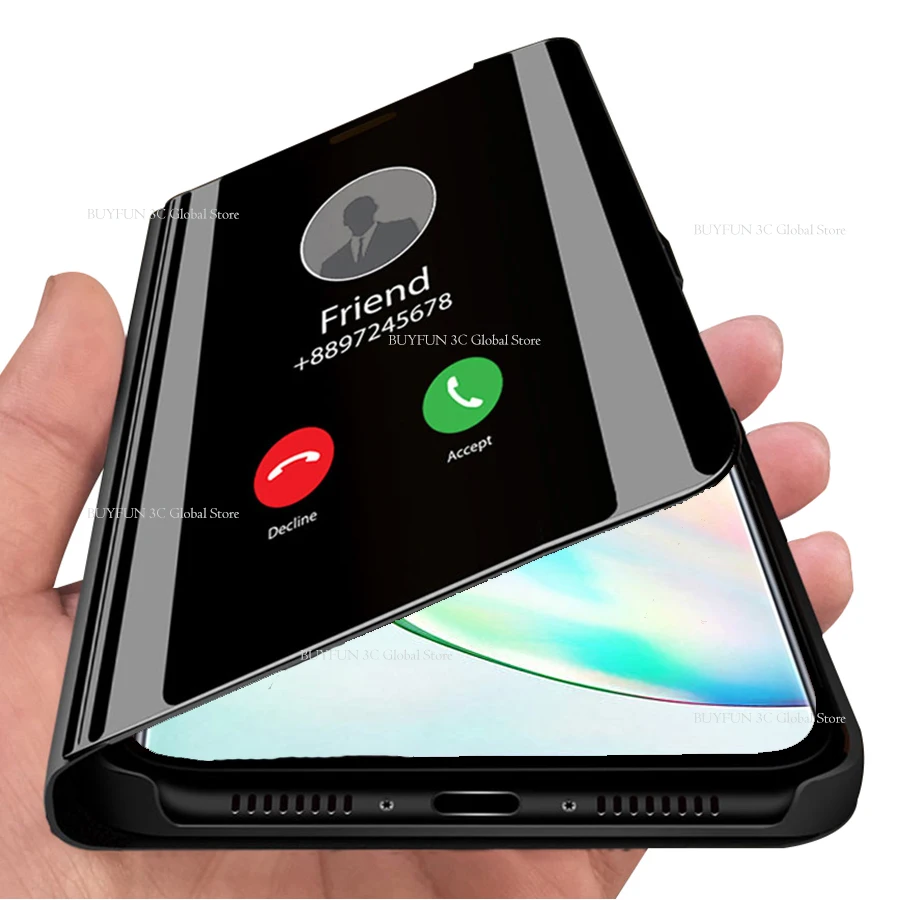 Роскошный умный зеркальный флип чехол для Samsung Galaxy Note 10 S10 S8 S9 Plus S7 Edge S10e 8 9 A50 A30 A70 A7