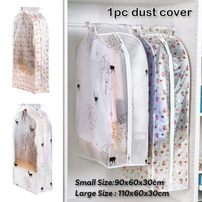 

1 Pcs Transparent Clothing Dust Cover Garment Storage Organizer Bag