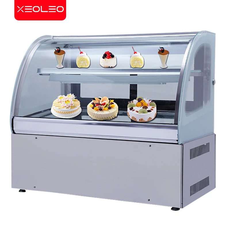 

XEOLEO Commercial Cake Cabinet Stainless Steel Fresh-Keeping Cabinet Intelligent Refrigeration Cabinet Cake/Sushi/Fruit 2-8℃