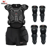 wosawe children full body protector vest armor kids motocross armor jacket chest spine protection gear elbow shoulder knee guard