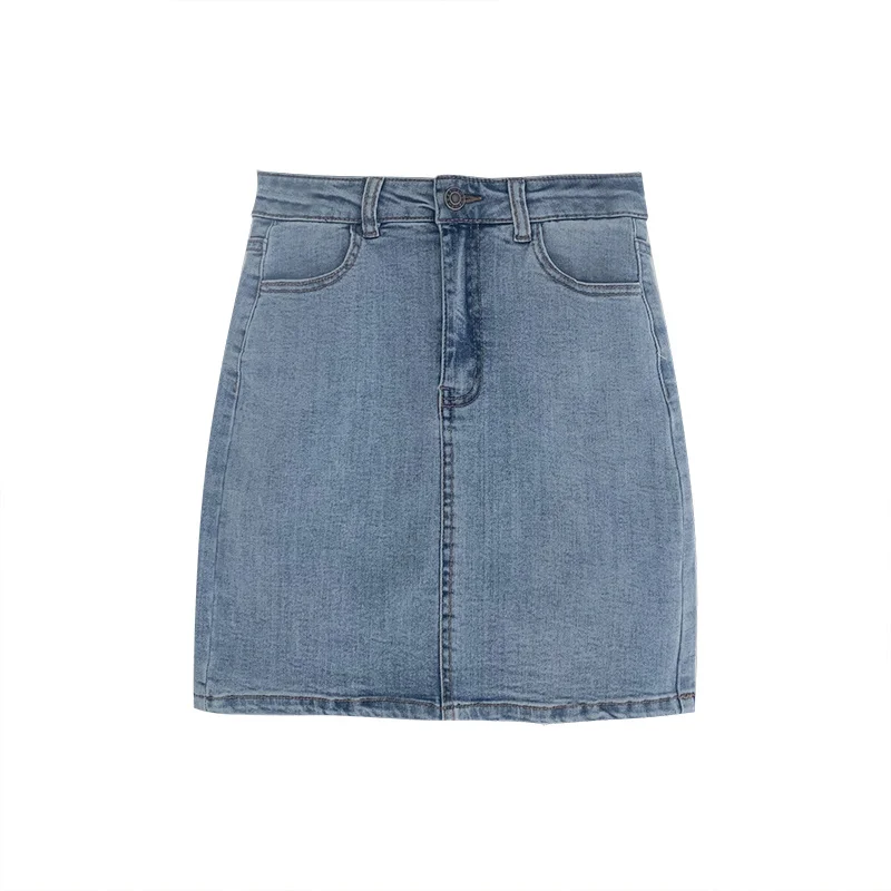 

Retro High-waist Stretch-wrapped Hip Skirt Slim-fit Short Denim Skirt Summer Women Sexy Skirt Wholesale NS2559