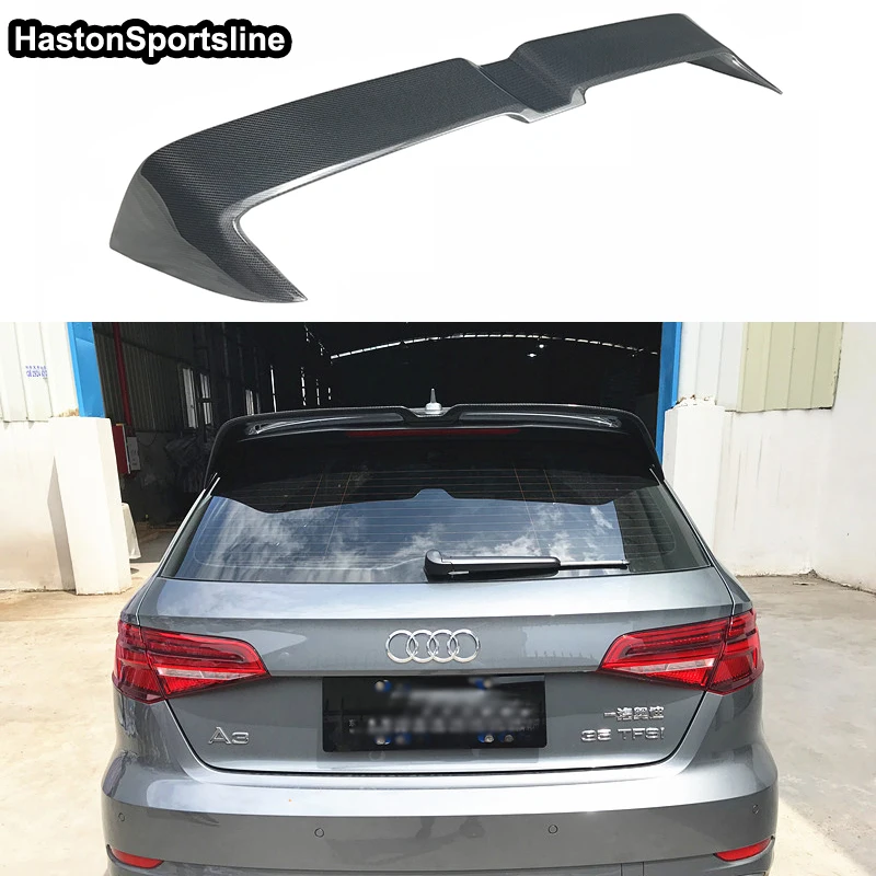 Задний спойлер на крышу A3 из углеродного волокна окно для Audi Sline S3 RS3 Тип 8 в