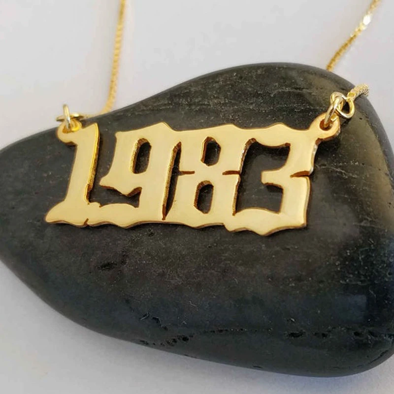 Персонализированное ожерелье-чокер из нержавеющей стали для первого дня