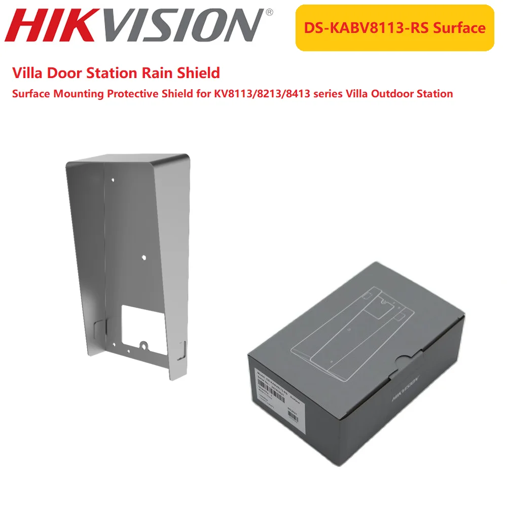 

DS-KABV8113-RS Rain Cover Surface Mounting Protective for DS-KV8113/8213/8413-WME1 Hikvision Villa Outdoor Station