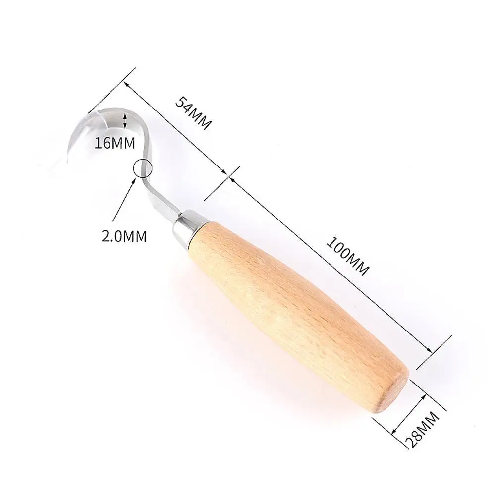 

DIY Hook Knife Carving Tools Ergonomic Woodworking Spoon Beginners Crooked Durable Sculptural Steel Woodworkings Q2L5