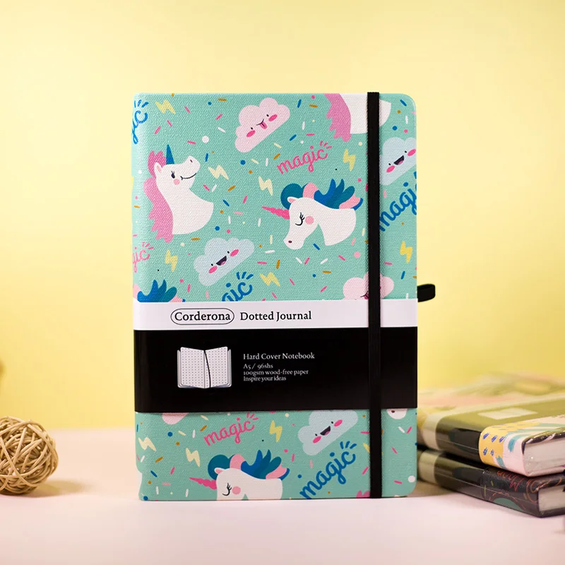 

Hardcover A5 Dotted Journal Bullet Notebook100gsm Magic Unicorn Planner