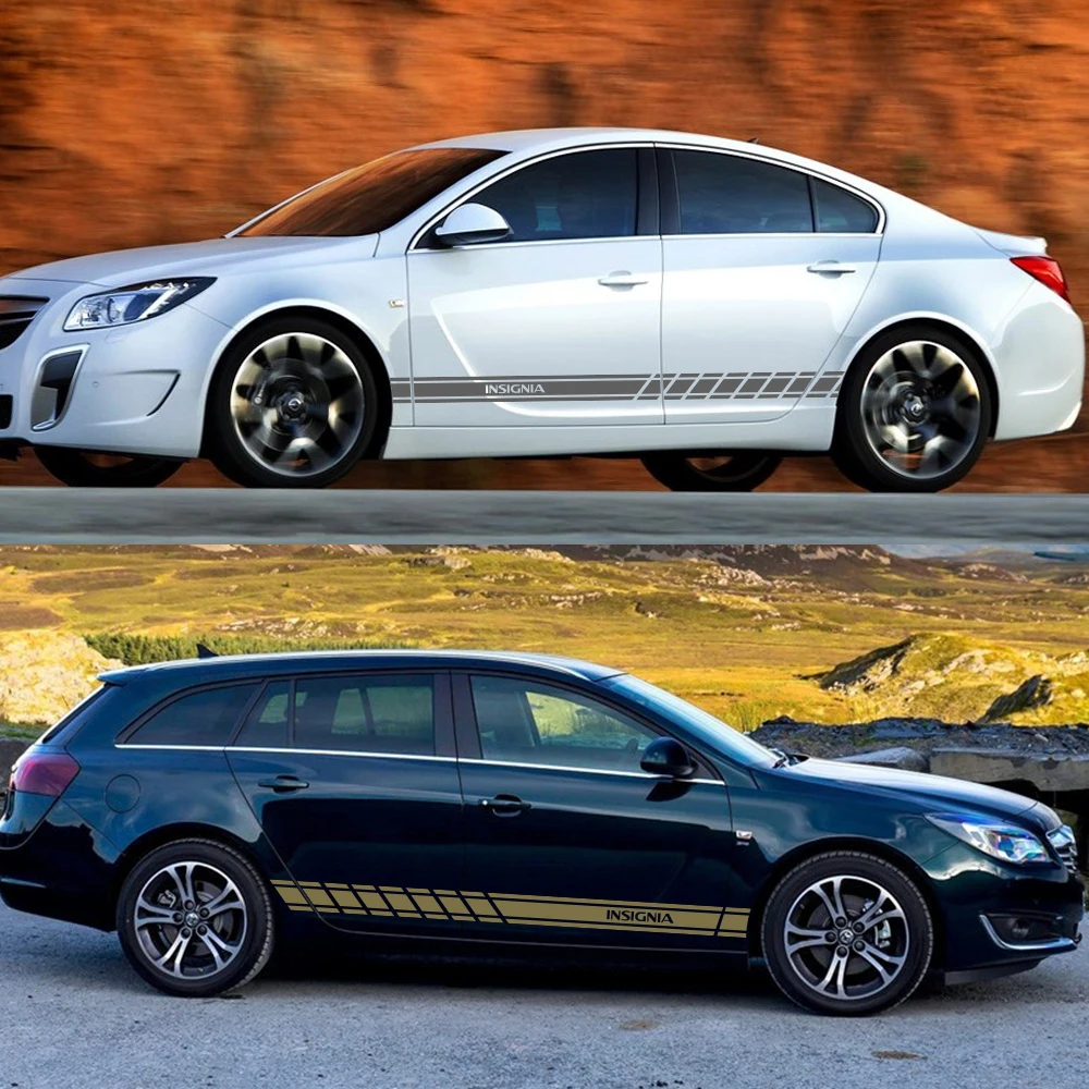 2 шт. наклейки на дверную и боковую юбку автомобиля Opel OPC Astra J H G K Insignia Corsa D B E Mokka Vectra