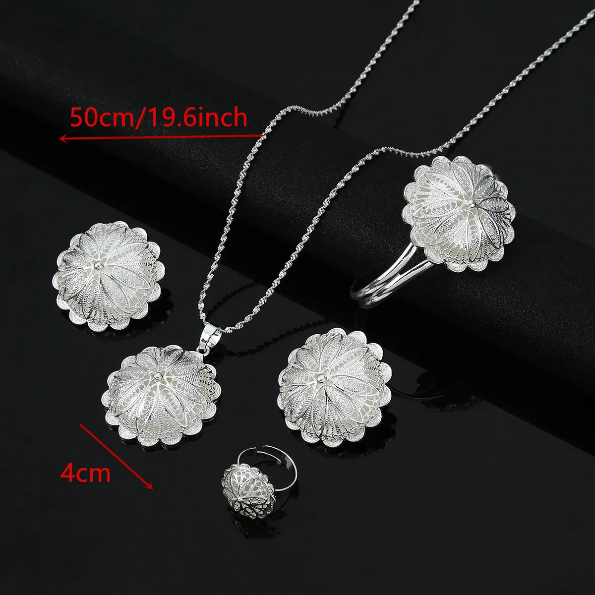 В эфиопском эритрейском стиле Нигерия Кения Гана серебряные Цвет модные женские