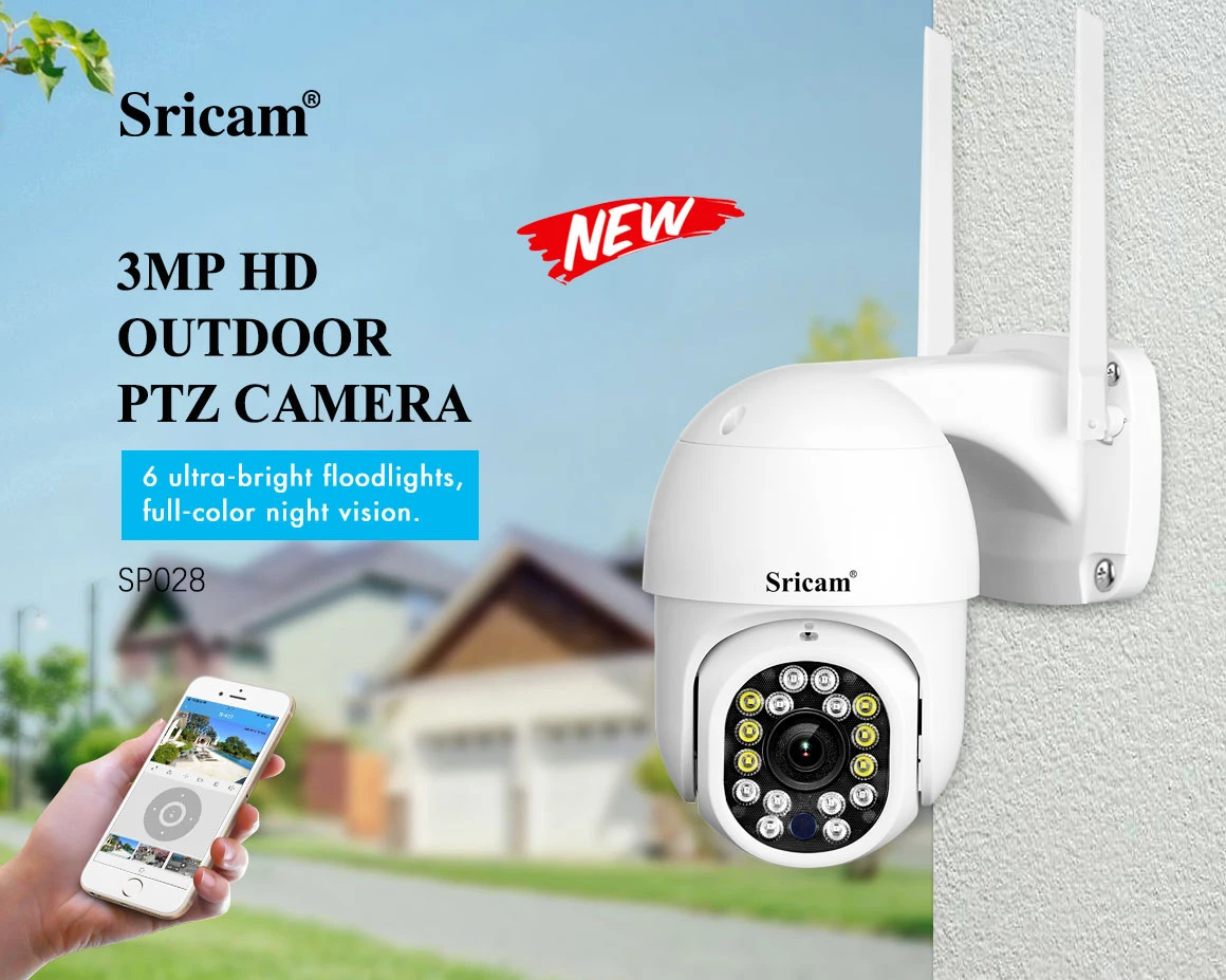 IP камера Sricam SP028 3 Мп PTZ Wi Fi 1296P|Камеры видеонаблюдения| |