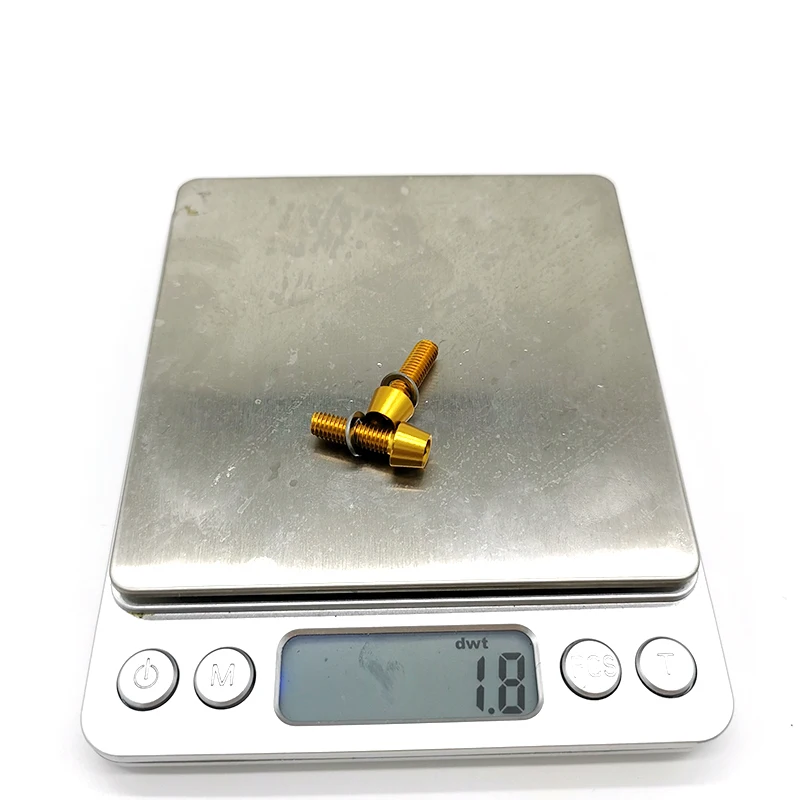 

FOURIERS BN-M004 Bike Water Bottle Cage Bolts M5x0.8 17mm Aluminium Alloy Screws For Holder Bicycle Accessories