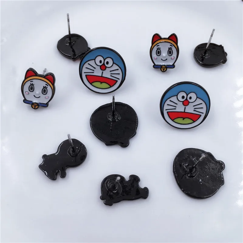 EUPNHY 2 шт./компл. Серьги пусеты с аниме Doraemon Мультяшные серьги гвоздики