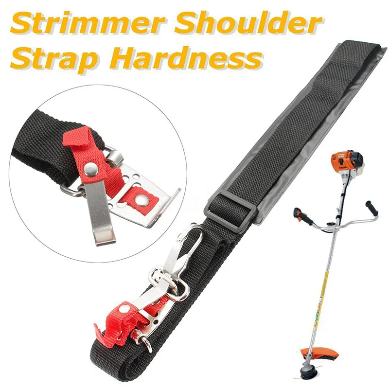

Black 174cm Universal Single Shoulder Padded Harness Durable Nylon Strap For Brush Cutter Trimmer Stihl Garden Tools Accessory