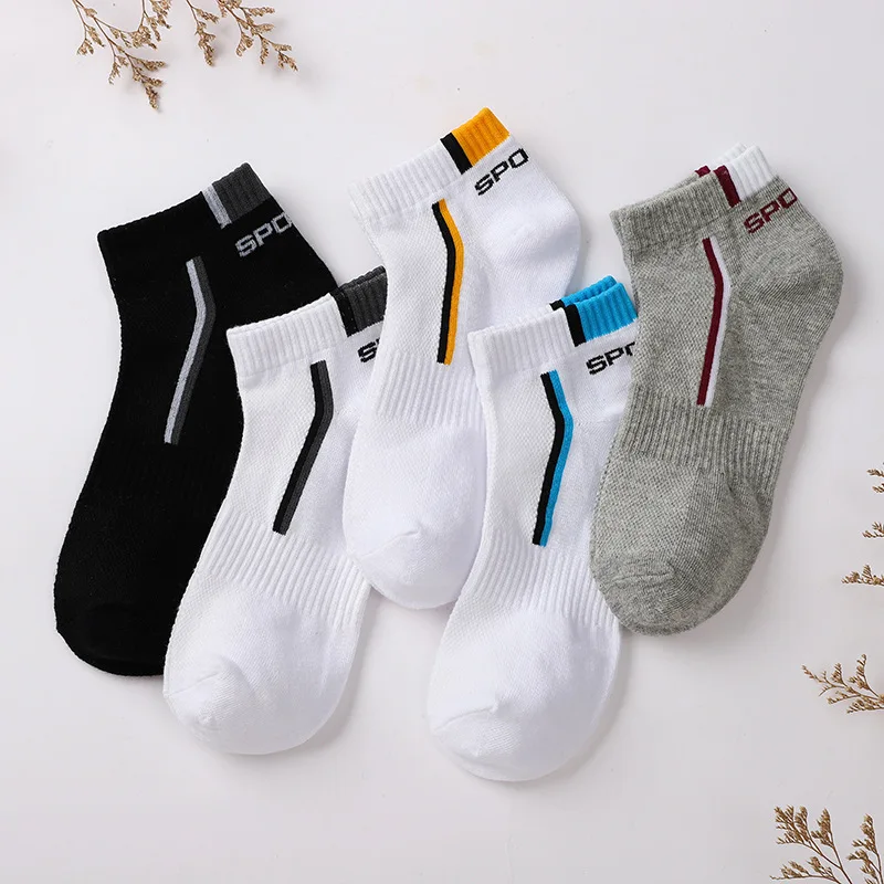 

Spring Summer Men Women Thin Invisible Absorb Sweat Low Tube Solid-Color Mesh Breathable Sport Running Basketball Boat Socks