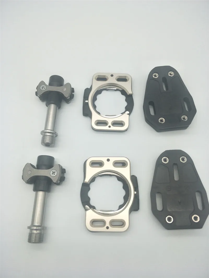 Titanium shaft black Ультралегкий 138 г/paar титановый legering Racefiets fiets Klikpedalen X/2 rvs pedalset amber - Цвет: Titanium shaft black