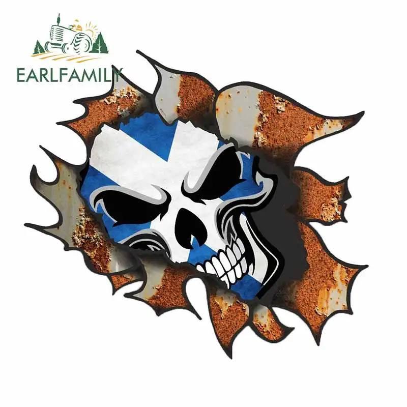 EARLFAMILY 13 см x 11 6 3D рваный металлический ржавый дизайн и шотландский Флаг рисунок