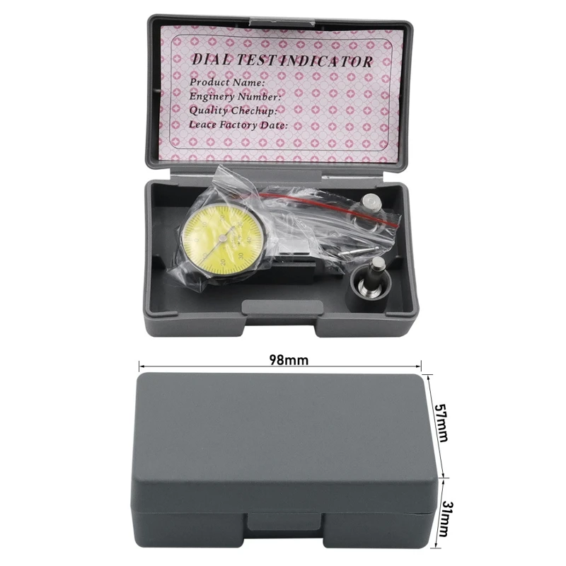 

Accurate Dial Gauge Test Indicator Precision Metric with Dovetail Rails Mount 0-40-0 0.01mm Measuring Instrument