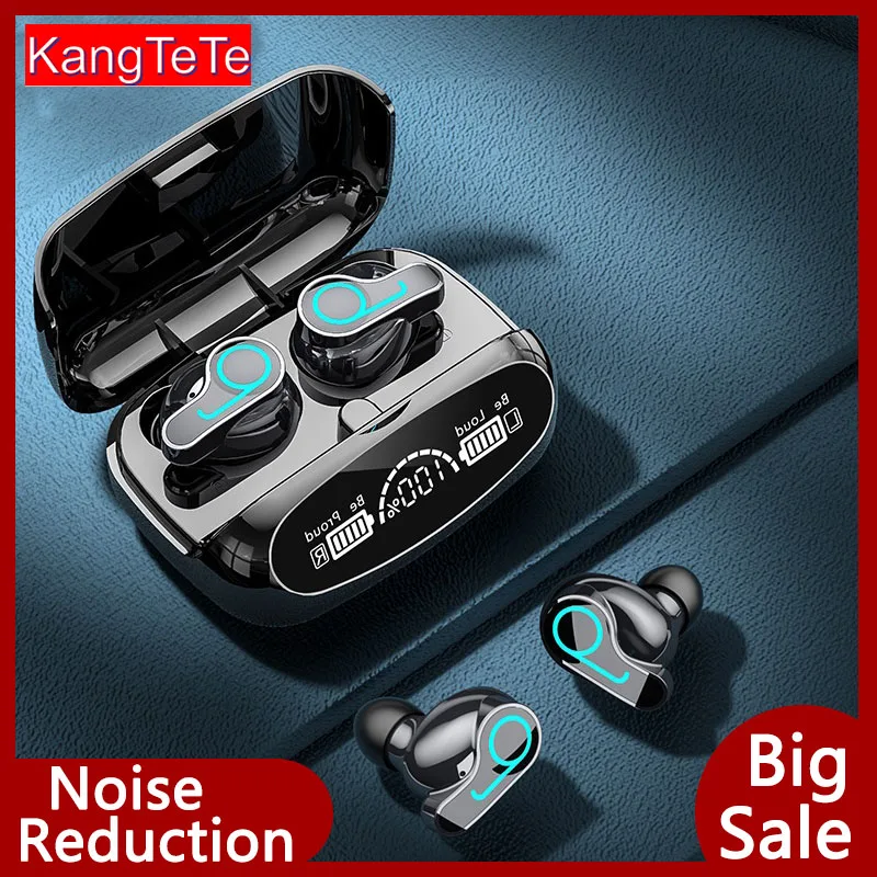 

TWS True Bluetooth Earbuds Wireless Headphone LED Display Sports Noise Reduction Waterproof Earbud Charging Box With Microphone