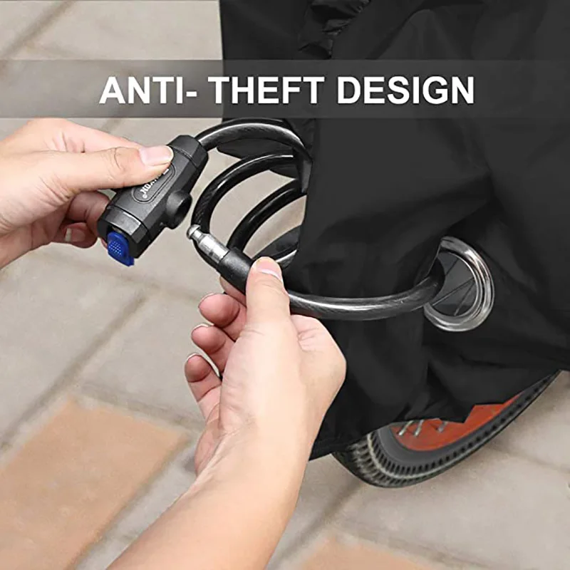 

Bicycle Bike Cover Nylon Waterproof Snow Cover Rain UV Protector Dust Protector Scooter Bike Cover With Lock-holes Storage Bag