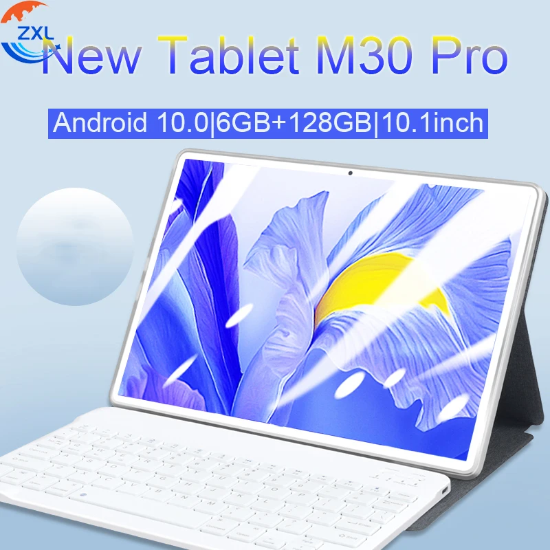 Tableta M30 Pro versi&oacute;n Global, Tablet de 10,1 pulgadas, Android 10,0, 6GB de RAM, 128GB de ROM, 10 n&uacute;cleos, 4G, llamadas telef&oacute;nicas, WIFI, GPS-0