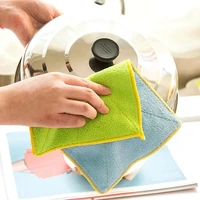 2021 microfiber absorbent towel kitchen dish cloth hand towel clean cloth non stick oil cleaning rags kitchen cleaning tools