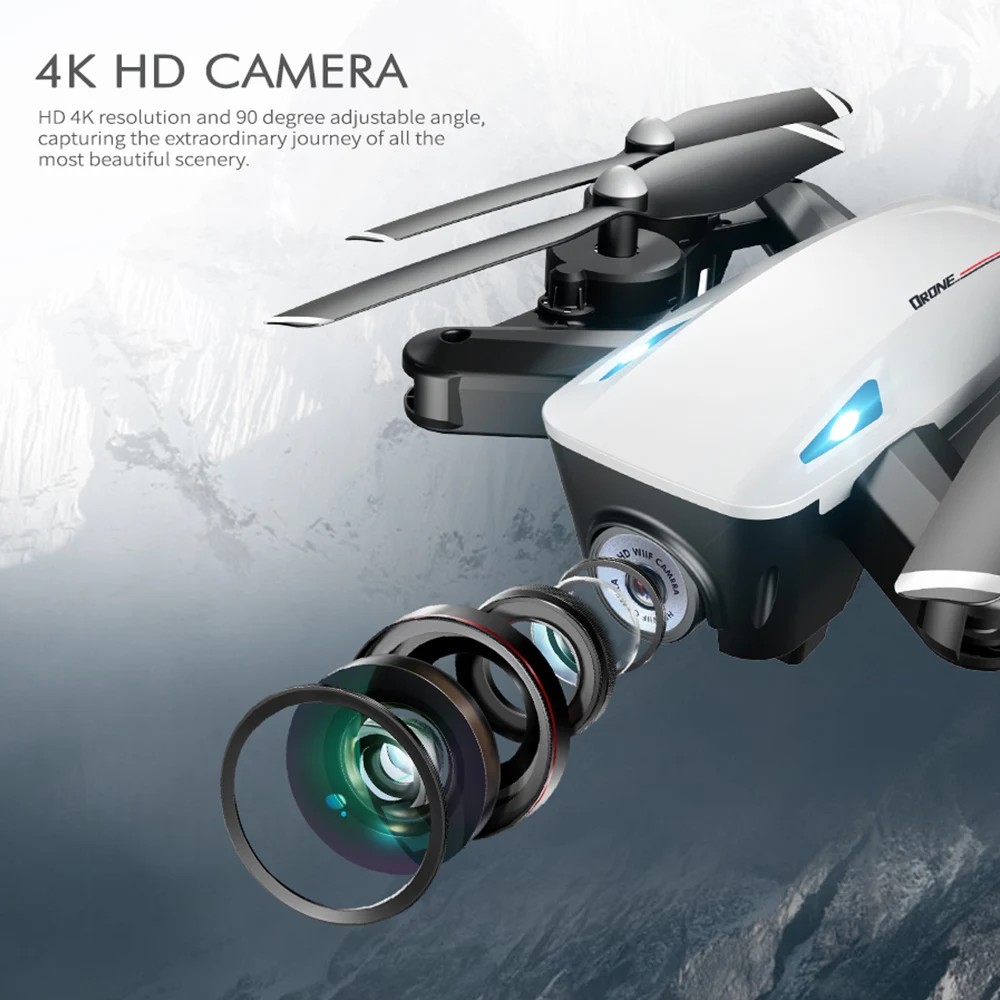 RS537 Радиоуправляемый квадрокоптер Дроны с 4K камерами WiFi складные дроны Двойные
