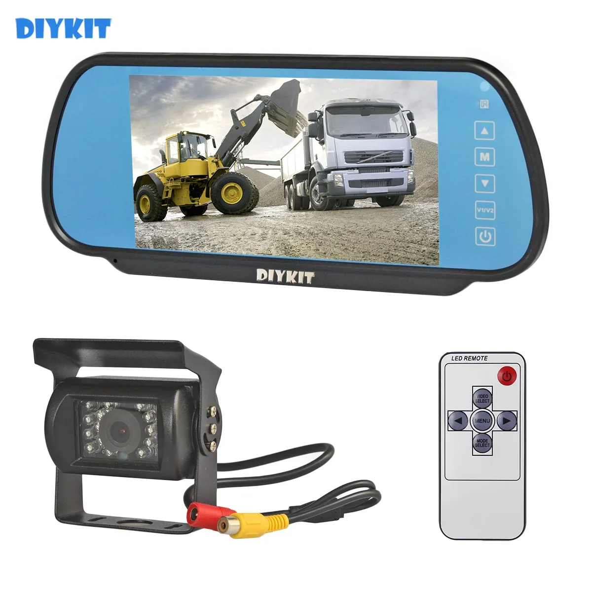 DIYKIT проводной 7 &quotзеркало монитор автомобиля водонепроницаемый ИК ночного