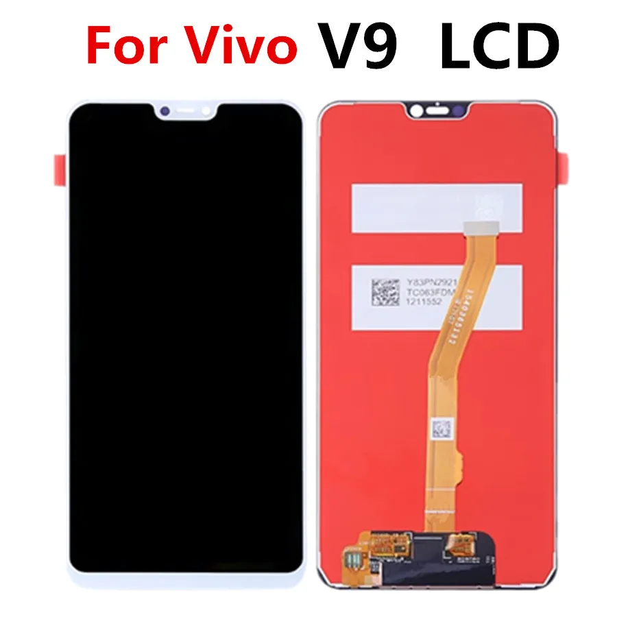 Высококачественный ЖК дисплей 6 3 дюйма для BBK Vivo V9 с кодирующий преобразователь
