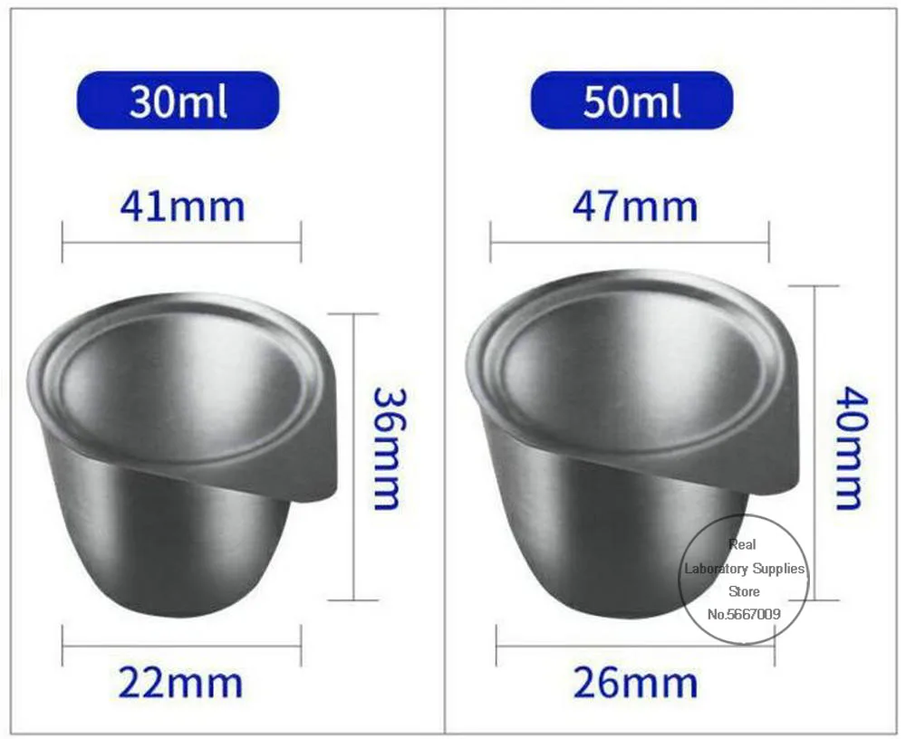 5pcs/10pcs laboratory 30ml /50ml iron crucible with cover high purity temperature resistant can heat containers | Канцтовары для