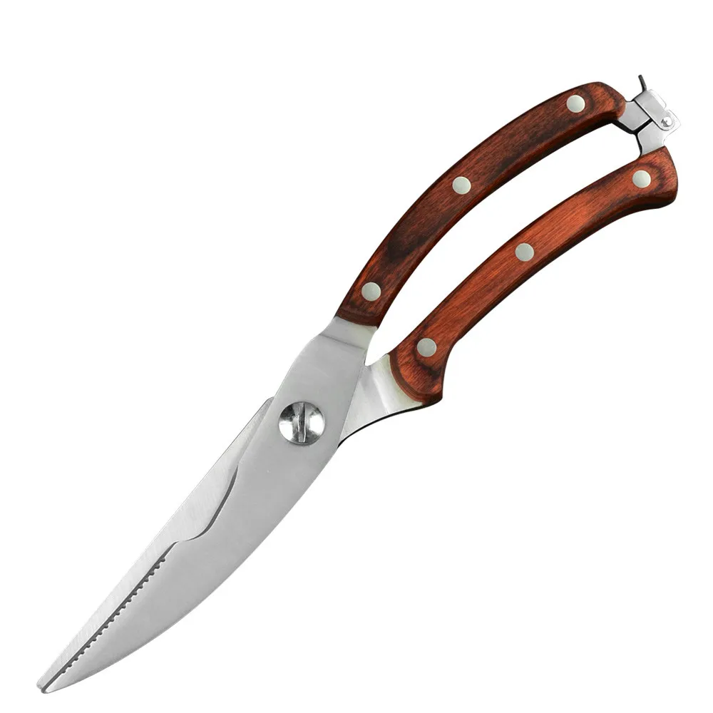 Kitchen Scissors Набор кухонных ножей из дамасской стали 4cr14, столовый нож из нержавеющей стали, 4 шт., универсальный нож Santoku, нож для нарезки, кухонная принадлежность - Цвет: Kitchen Scissors