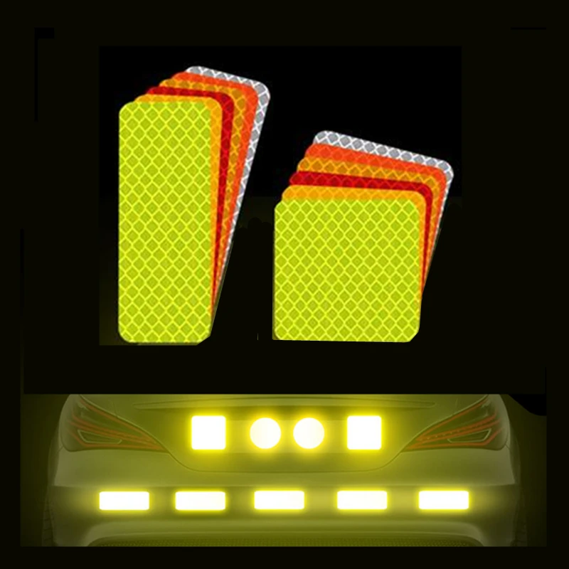 10 шт светоотражающая лента Защитная Наклейка для грузовика мотоцикл велосипед