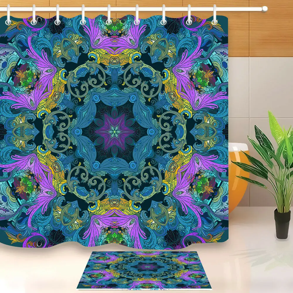

Набор водонепроницаемых занавесок для душа Mandala Hippie