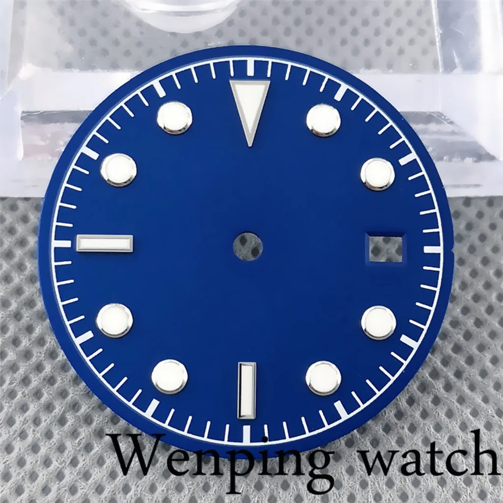 Циферблат для часов 30 5 мм стерильный светящийся синий/зеленый подходит NH35 NH36A ETA