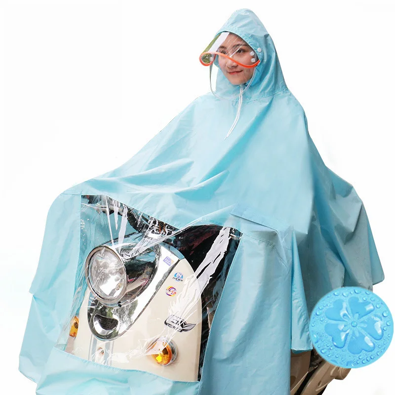 Свободный размер сплошной цвет плащ с капюшоном непроницаемый дождевик для