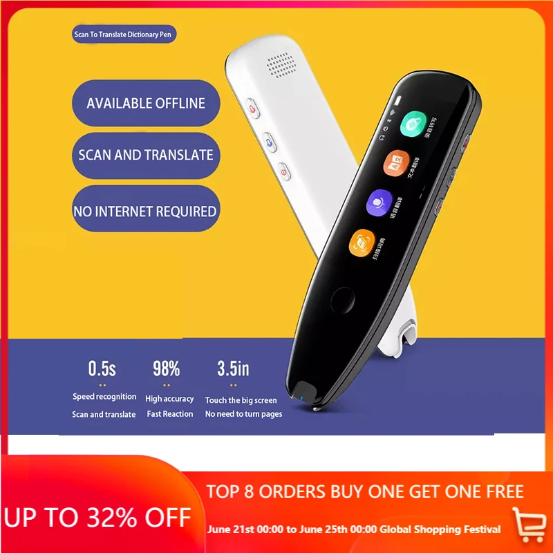 Многофункциональный Умный голосовой переводчик в автономном режиме 112 язык