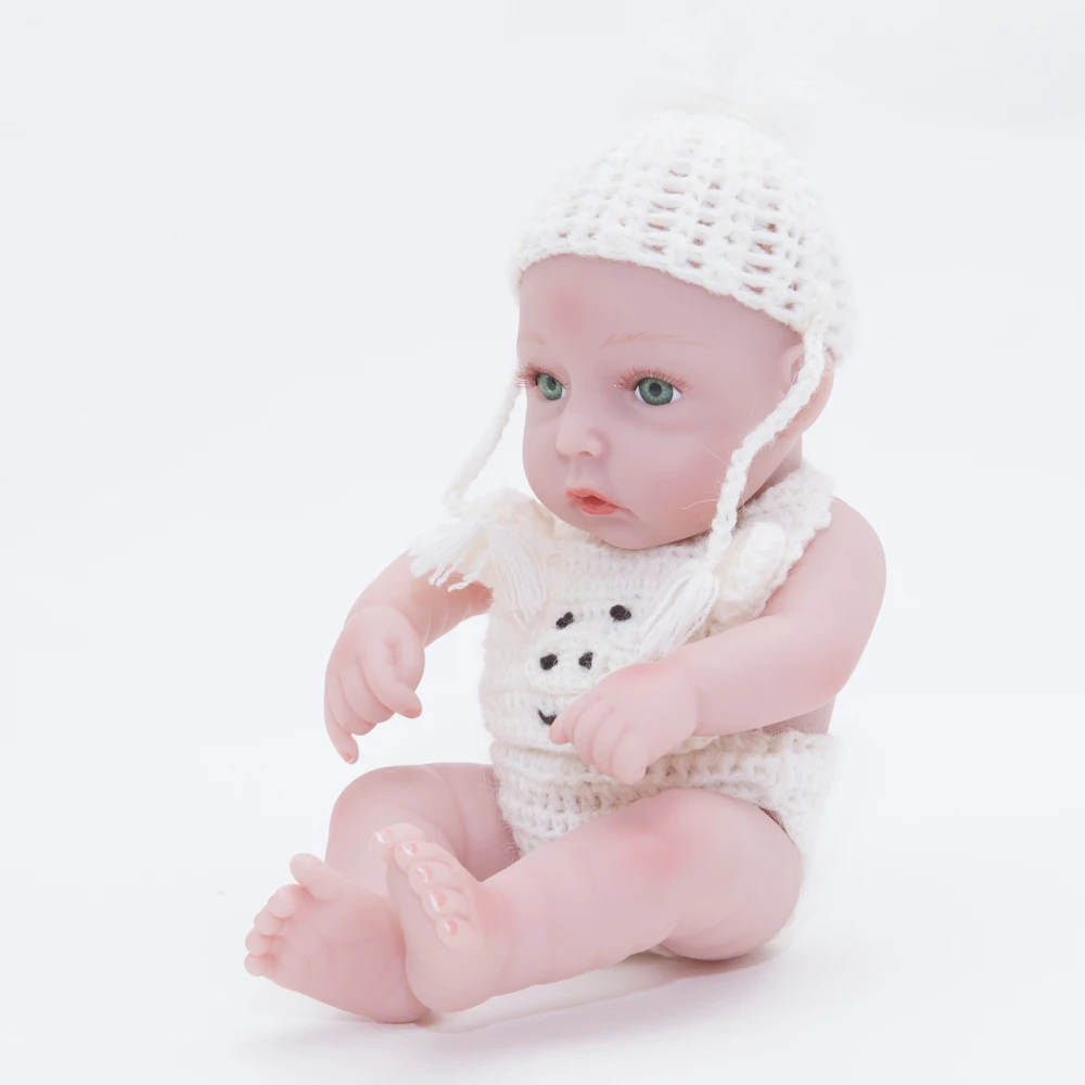 10 &quot25 см милый новорожденный мини Bebe Reborn Baby Doll полный силиконовый винил