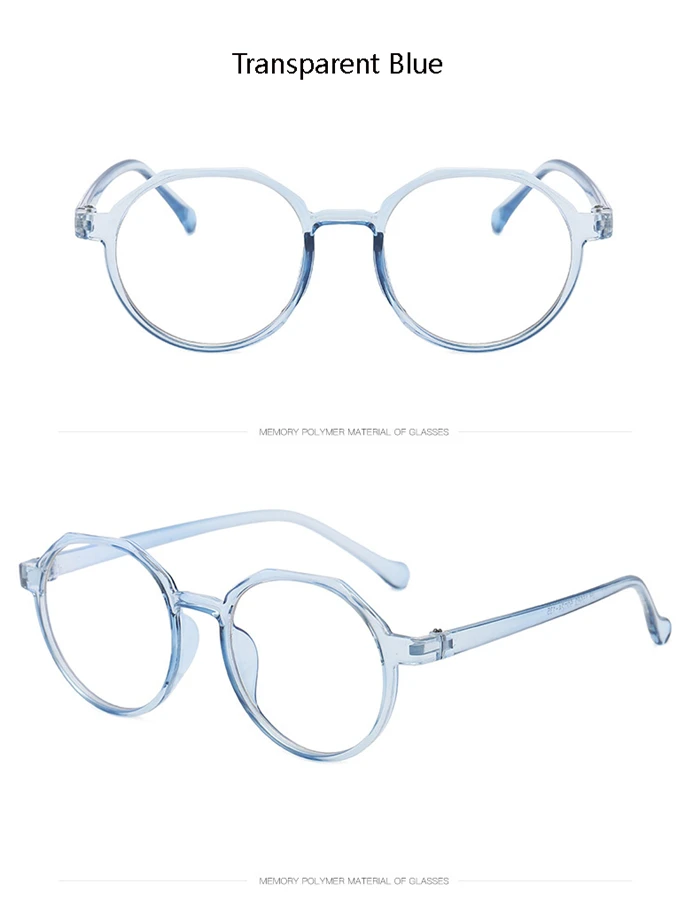 Retro Round Optics Eyeglasses Women Men Fashion Clear Mirror Myopia Lens Nearsighted Glasses 0-0.5-1.0-1.5 To-6.0