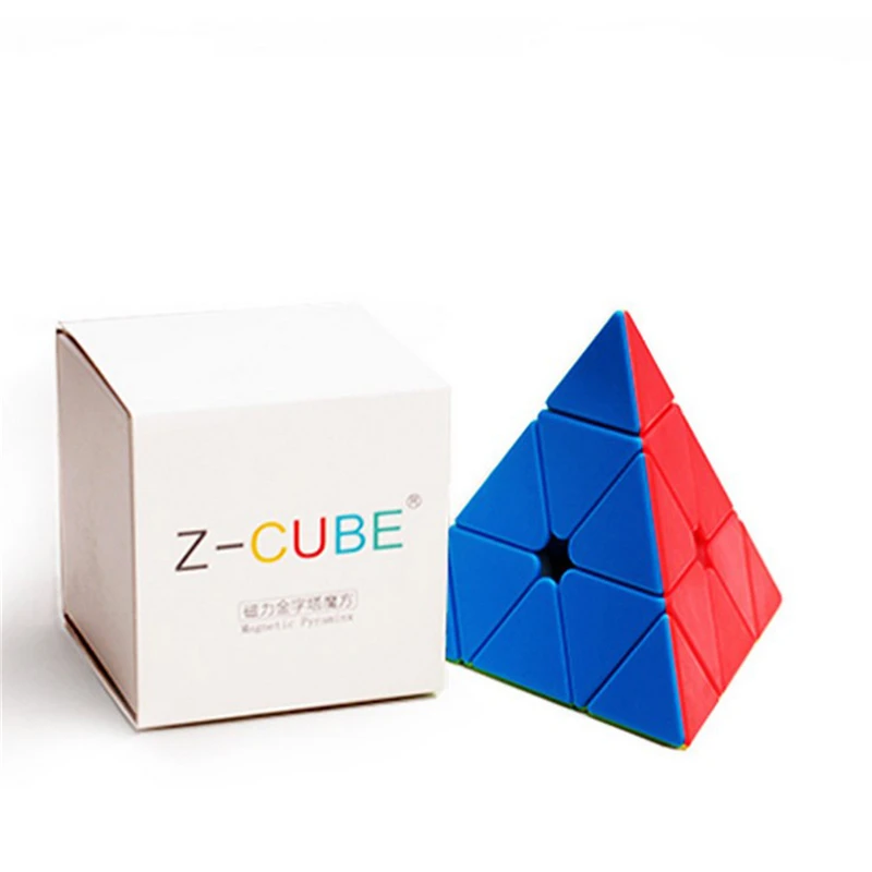 Магнитная Пирамида Z CUBE 3x3x3 магический куб без наклеек черный пазл игрушка для