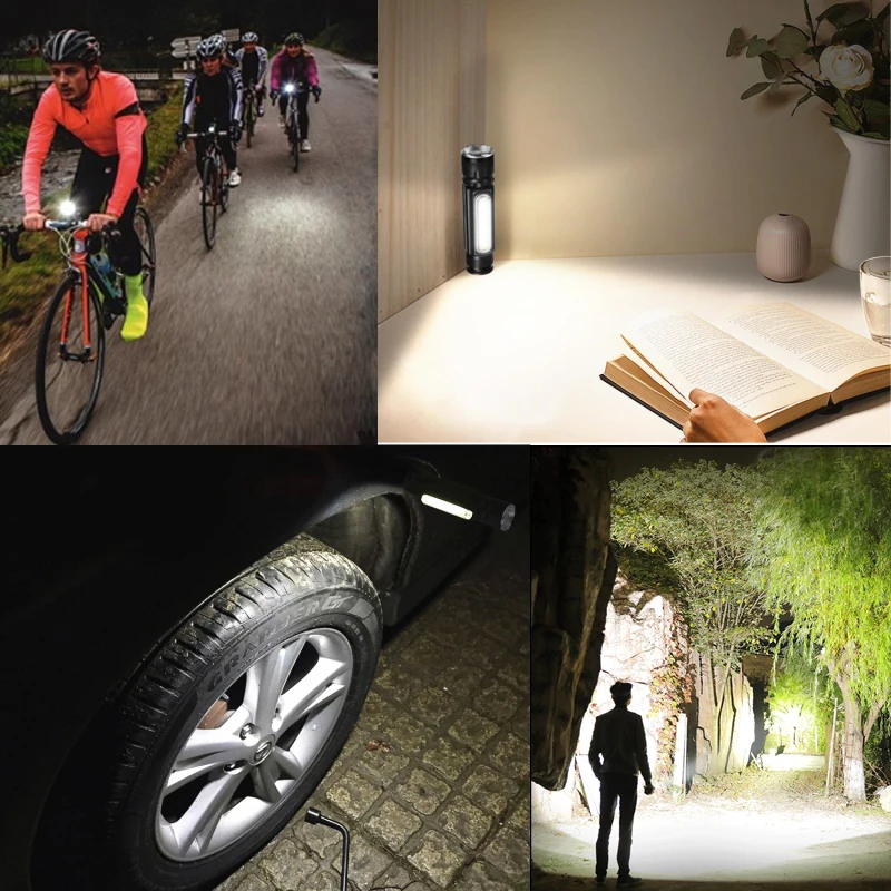 Портативный мини-флеш-светильник светодиодный фонарь 5 лм USB перезаряжаемая