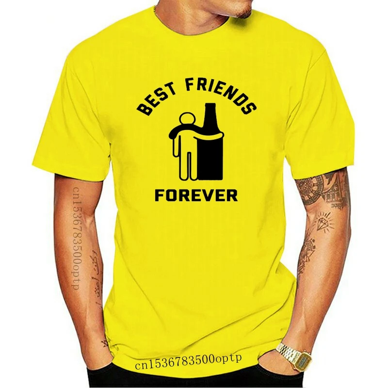 

Футболка мужская с коротким рукавом и надписью «Best Friends Forever»