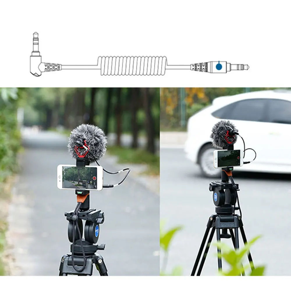 Камера SLR интервью микрофальная Запись микрофон для фотографии Vlog iPhone Andriod