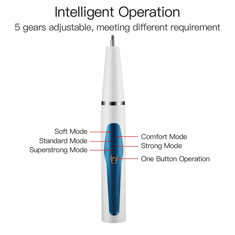 CkeyiN Электрическая зубная палочка для удаления зубного налета скребок чистки