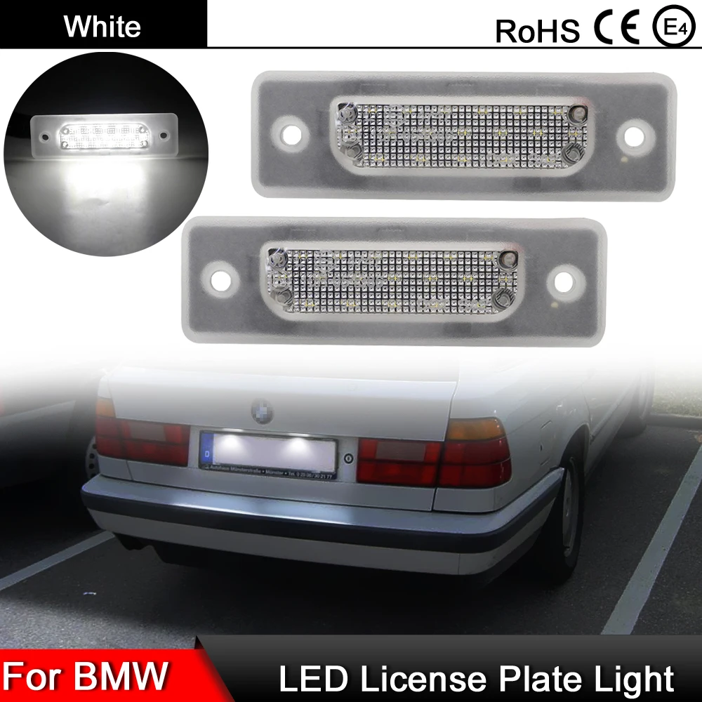 

1 пара для BMW 5-й серии E34 1988-1996 7-й серии E32 1986-1994 высокая яркость светодиодный ОД светильник номерного знака Лампа