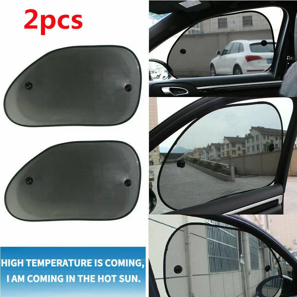 1 Pair Car Side Window Black Mesh Sun Shade Visor Anti-UV Cover Shield 65*38cm Universal Auto Accessories | Автомобили и